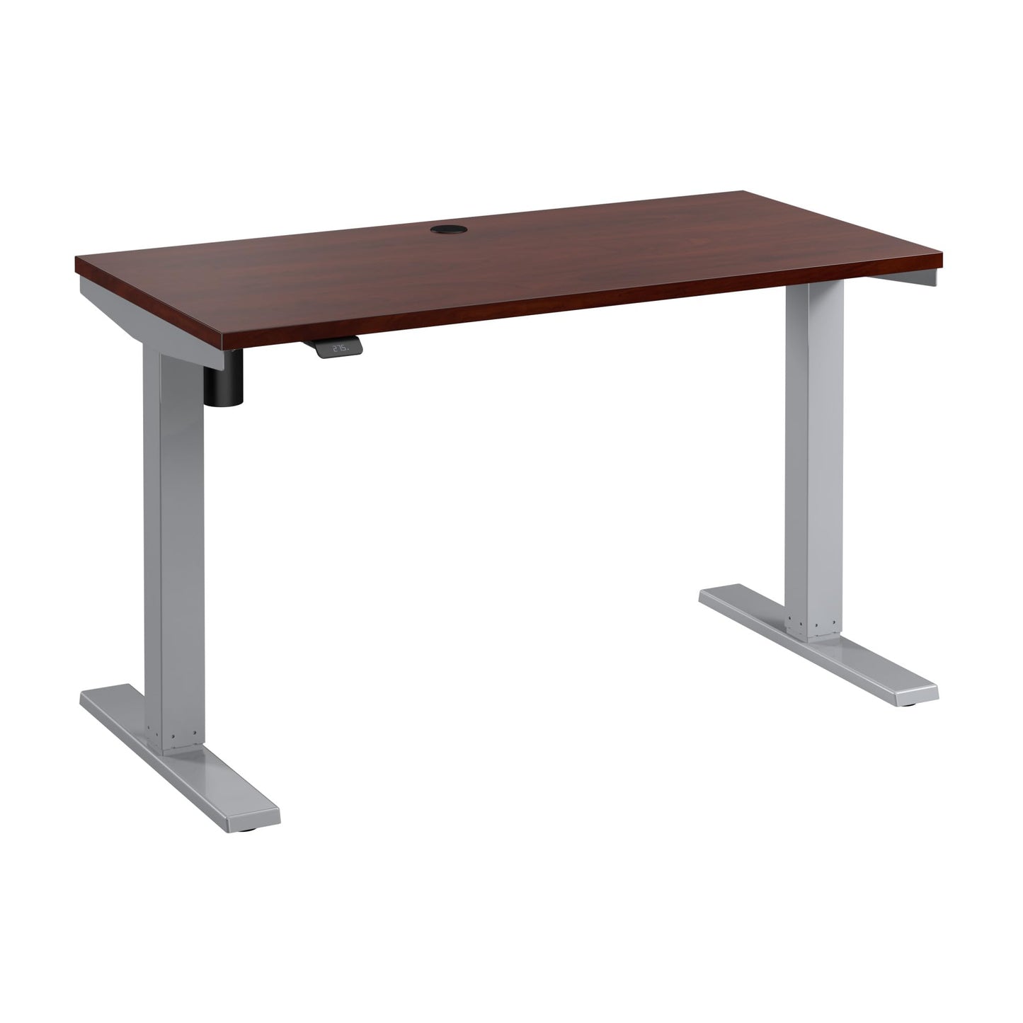 Bush Business Furniture 48-inch Electric Height Adjustable Standing Desk, Ergonomic Sit-Stand Computer Table for Home and Professional Office, Move 40 Series, Hansen Cherry with Metallic Gray Base
