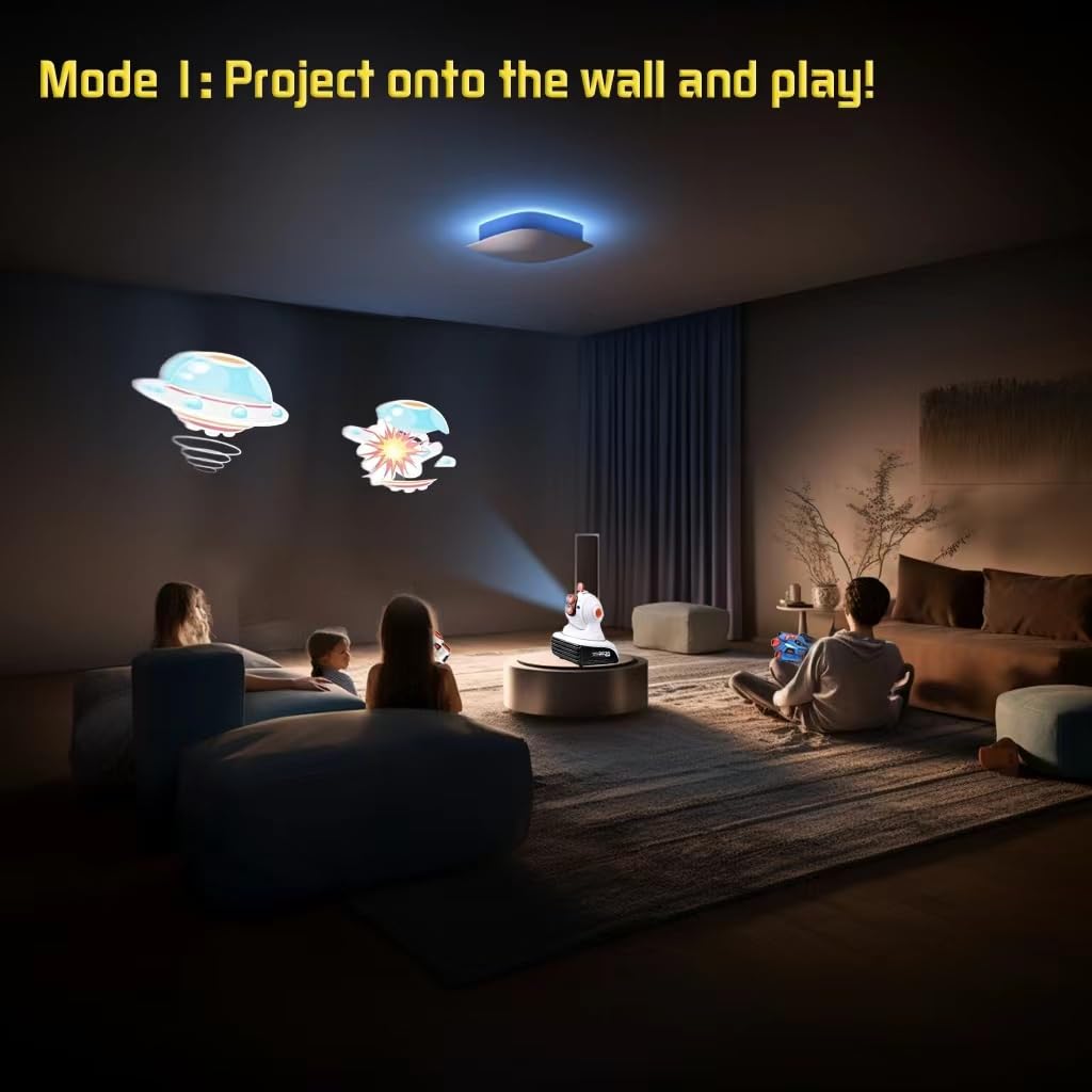 Toy Gun of Projector with USB Cable, Shooting Games Toy Set for Kids, Teens, Adults, Shooting Battle Games with 3 Targets, Birthday Gift Toys for 6 7 8 9 10 11 12+Year Old Boys Girls