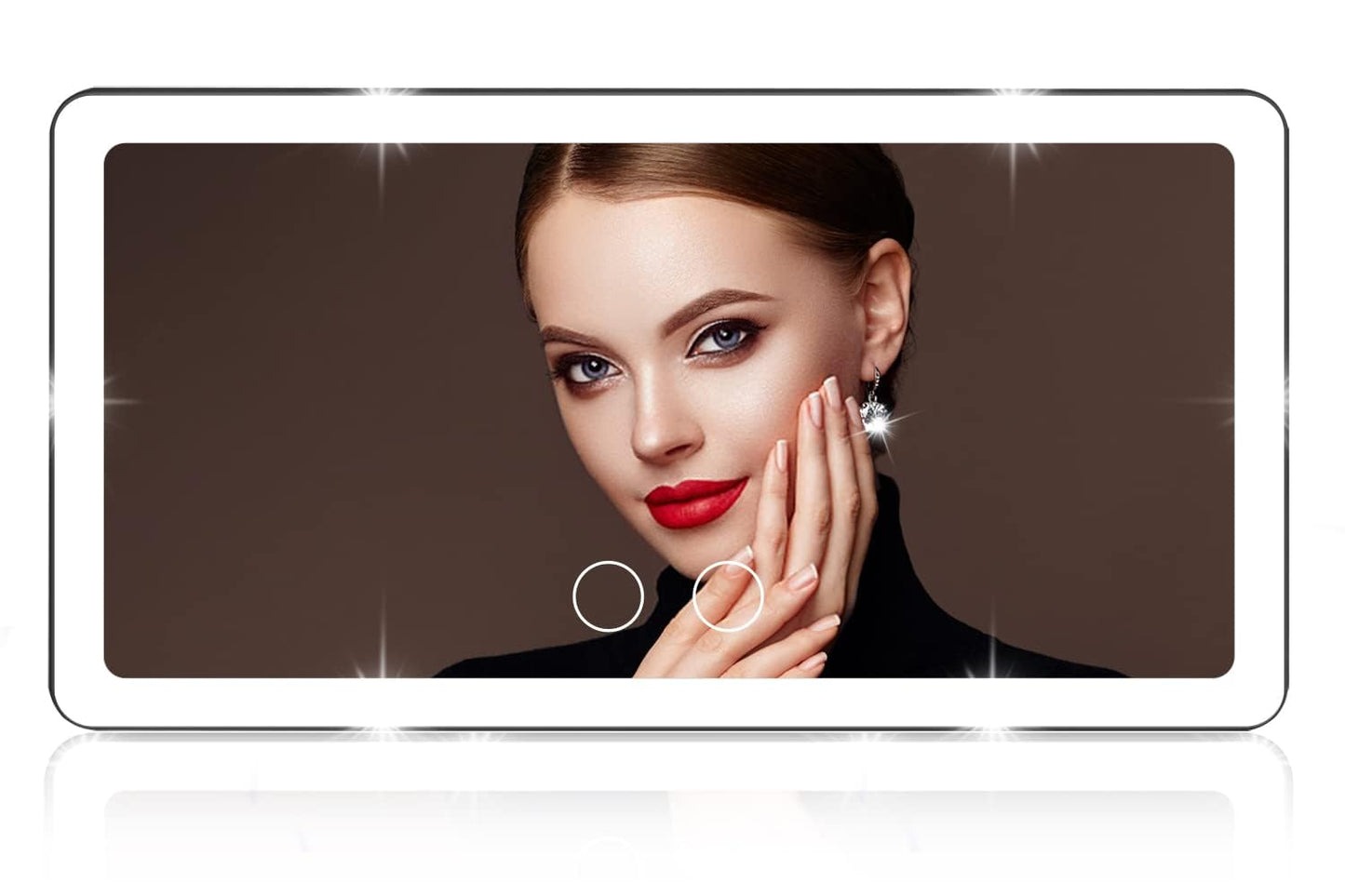 Car Sun Visor Vanity Mirror with 3 Light Modes & 80 LEDs, Rechargeable LED Cosmetic Makeup Mirror, Dimmable Touch Control, Universal for Car Truck SUV