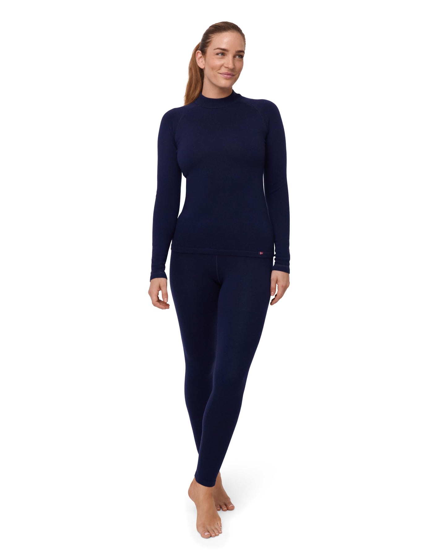 DANISH ENDURANCE Merino Wool Base Layers Women, Women's Thermal Sets for the Extreme Cold, Dark Navy, Small
