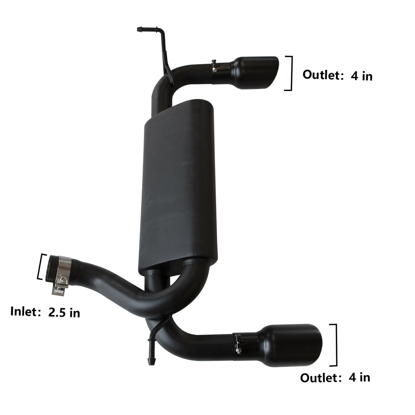 ETL INDUSTRIES Exhaust Muffler System Kit For 2007-2018 Wrangler JK 2/4 Door