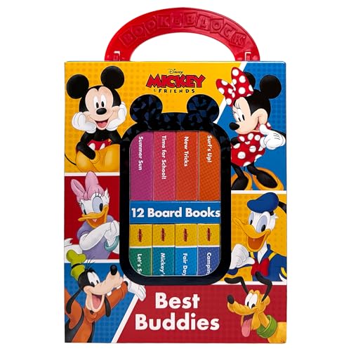 Mickey Mouse & Friends Mickey, Minnie and More! - My First Library Board Book Block 12-Book Set - PI Kids