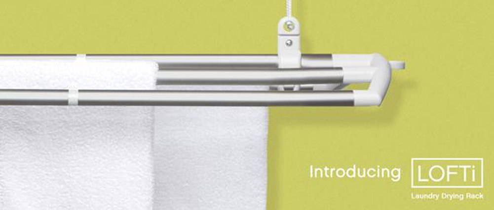 LOFTi Ceiling Mounted Laundry Drying System, Pure White