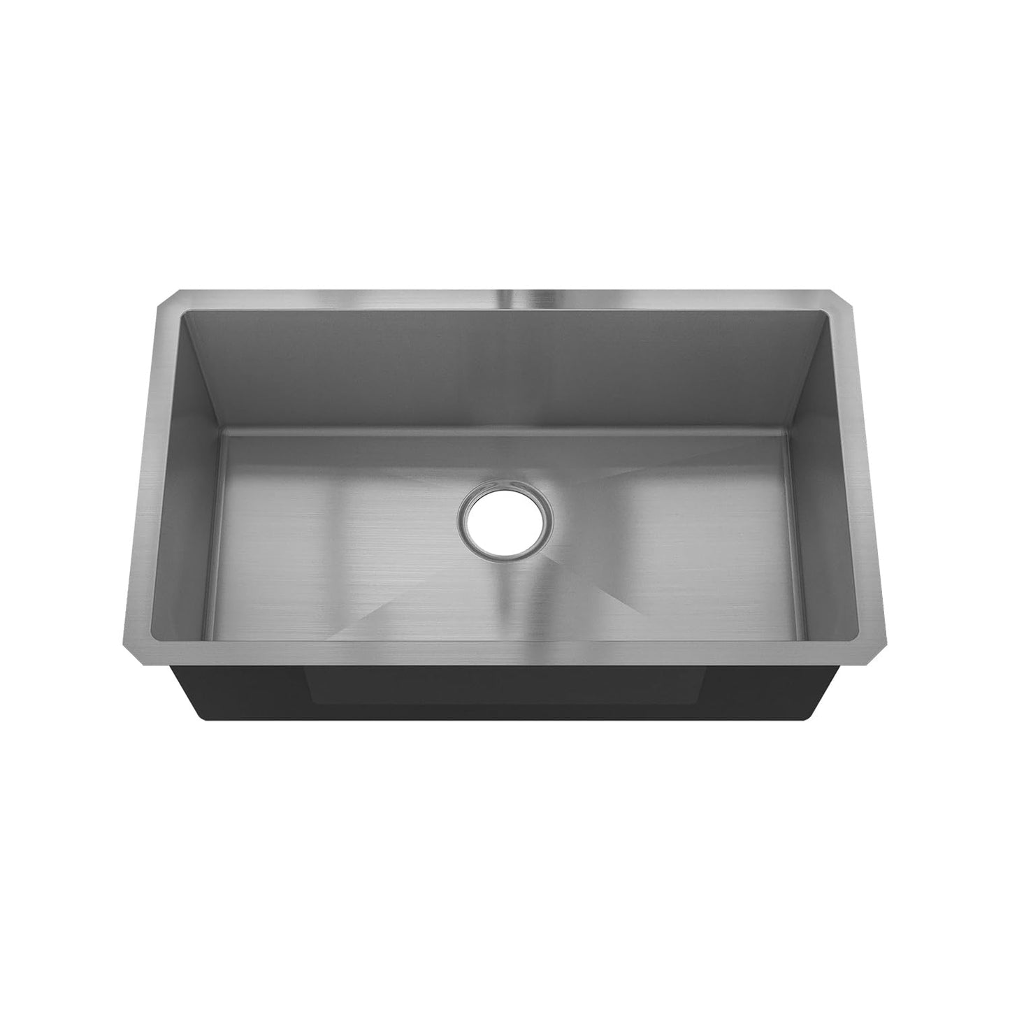 Sinber HU3018S 30" x 18" x 10" Undermount Single Bowl Kitchen Sink with 18 Gauge 304 Stainless Steel Satin Finish