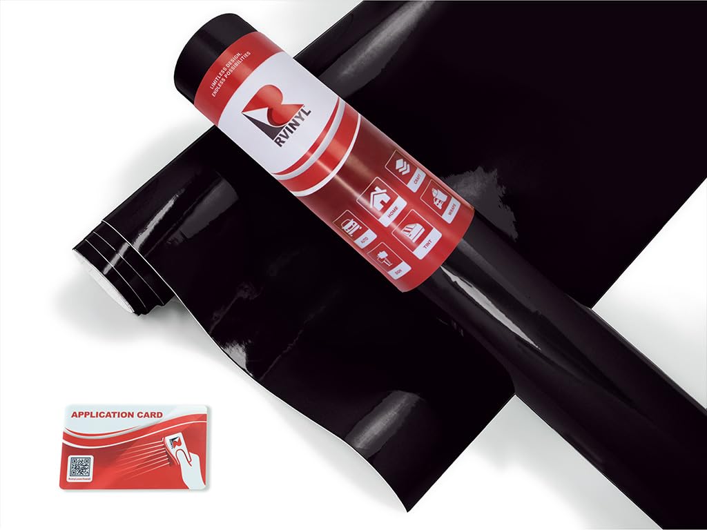 Avery Dennison SW900 190-O in Gloss Black Dual Layered Vinyl Car Supreme Wrapping Film - 72" x 60" - Vehicle Sheet Roll