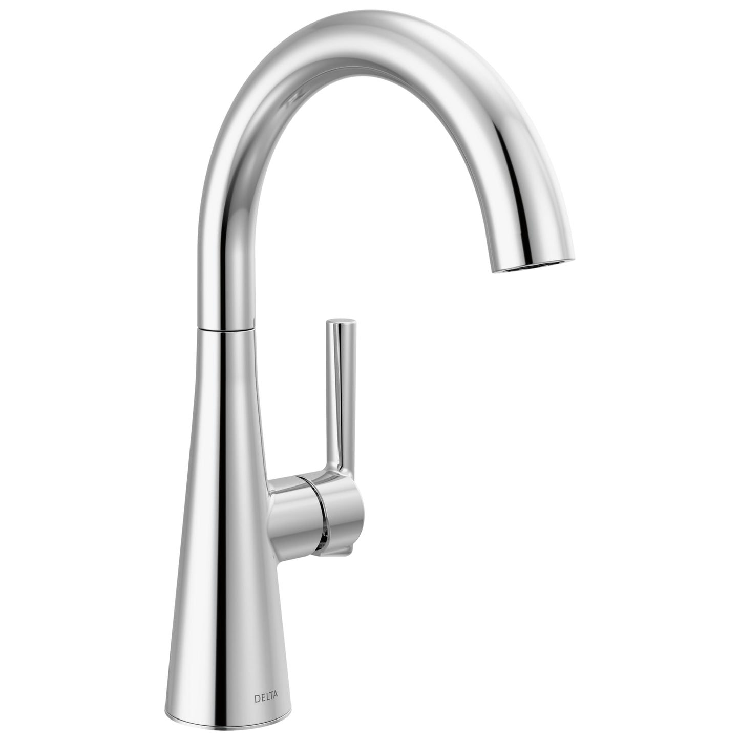 Delta Modern Chrome Single Hole Bar Sink Faucet, Single Handle Prep Sink Faucet, Chrome 14882LF