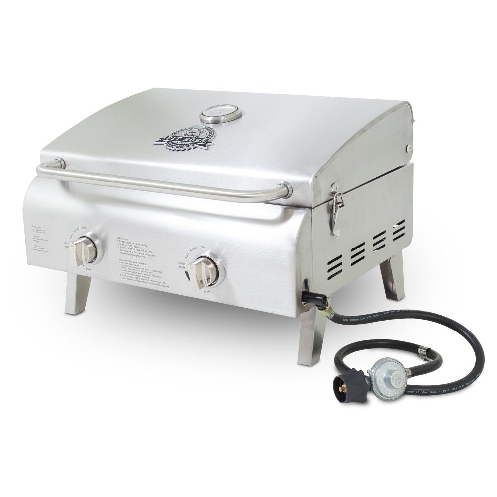 Pit Boss Grills 75275 Stainless Steel Two-Burner Portable Grill