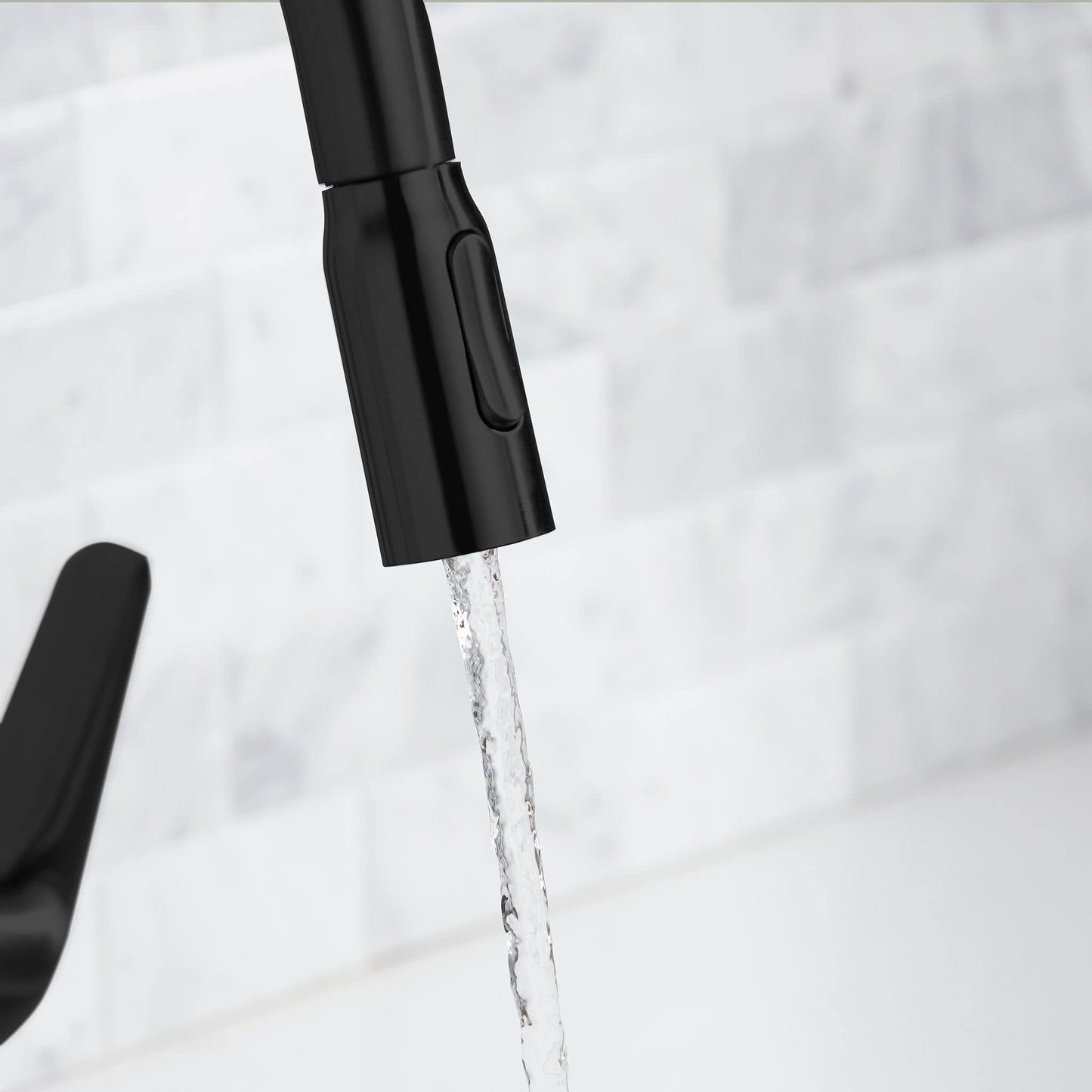 hansgrohe Focus N Black High Arc Kitchen Faucet, Kitchen Faucets with Pull Down Sprayer, Faucet for Kitchen Sink, Matte Black 71800671