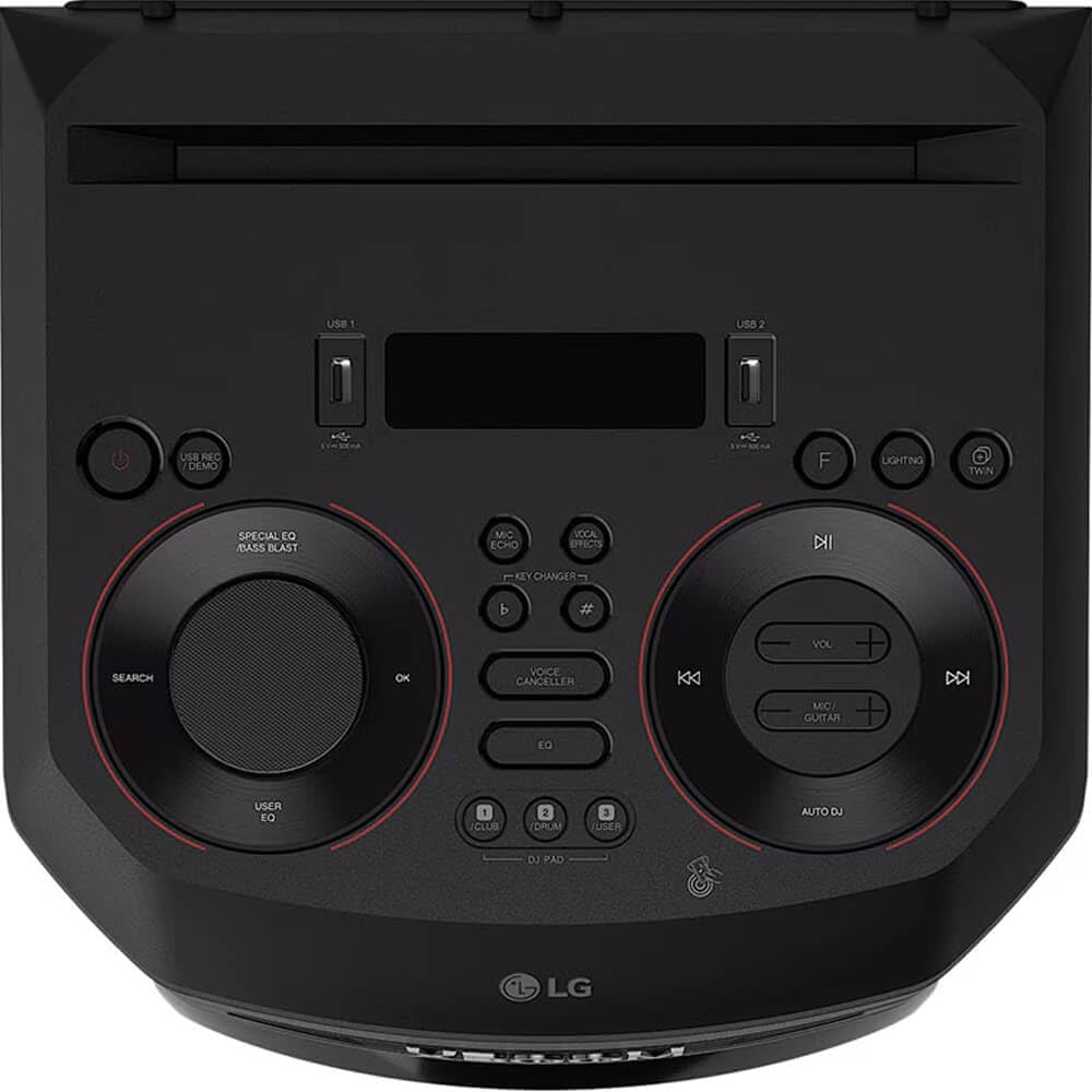 LG RNC7 XBOOM 700W Wireless Party Speaker Powerful 8in Woofer, 3in Mids, 2in Tweeters Bluetooth, Dual Mic Ports, Karaoke, Dolby Audio, Super Bass Boost & More