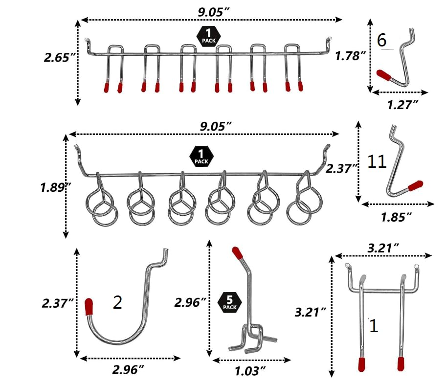 WEN Workbench Pegboard Accessory Kit, 114-Piece (WB114A)