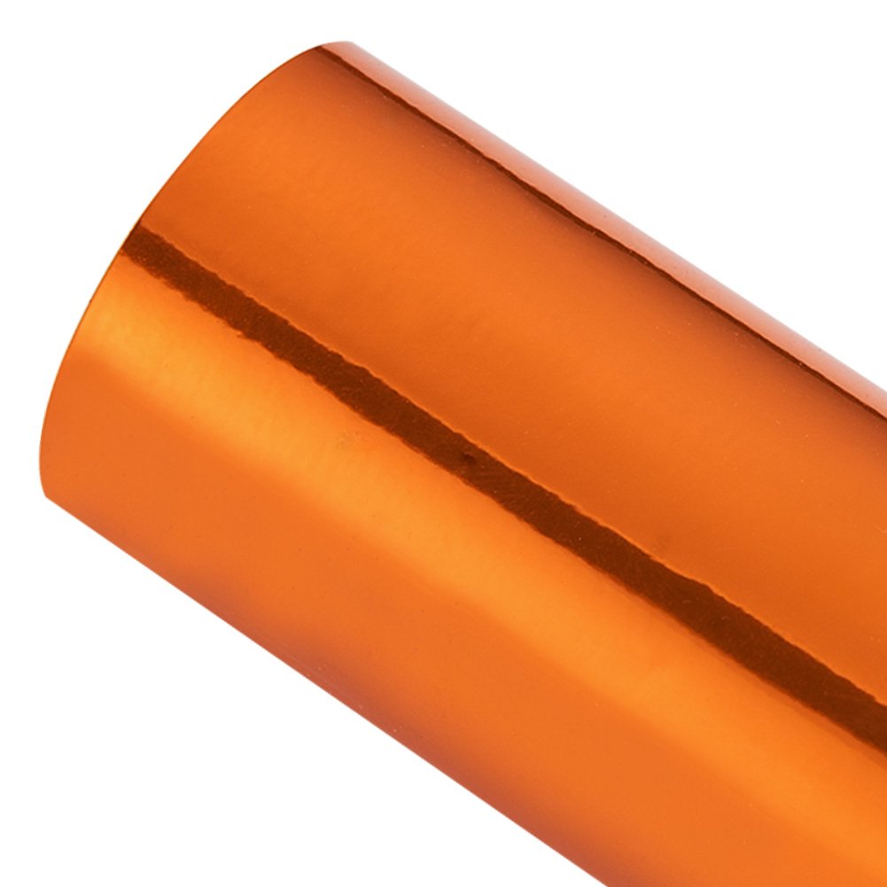 ATMOMO Chrome Mirror Orange Car Vinyl Wrap High Gloss Self-Adhesive DIY Car Decals Film Sheet 59.84'' x 196.85''