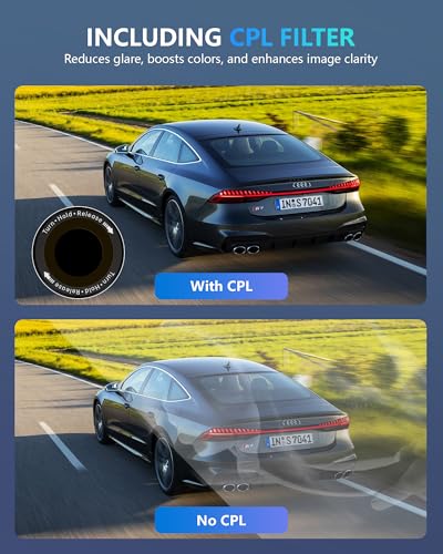 Dash Cam 4 Channel Front and Rear Inside, 360° Car Camera 4K UHD, Dash Camera for Cars Built-in Wi-Fi GPS, Dashcam Free 64GB Card, Voice Control, CPL Filter, WDR Night Vision, 24H Parking Mode(V8PLUS)