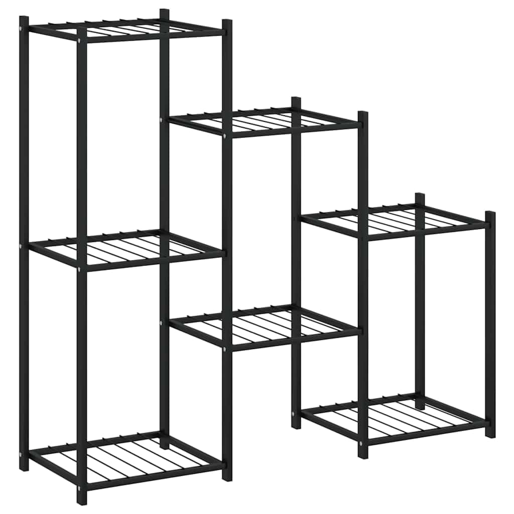 FMPGJLYH 5-Tier Metal Flower Stand, Indoor Outdoor Plant Shelf for Corner, Black Iron Display Rack for Living Room Balcony, Modern Multi-Tiered Succulent Organizer
