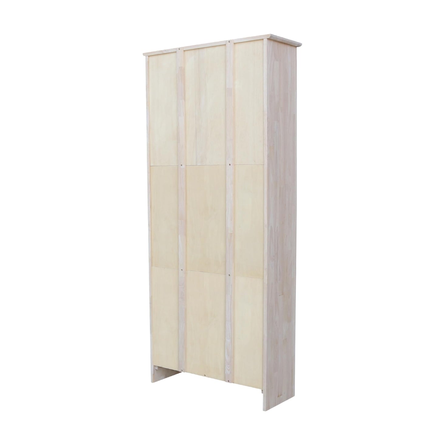 Solid Wood Shaker Bookcase - 72"H , Unfinished