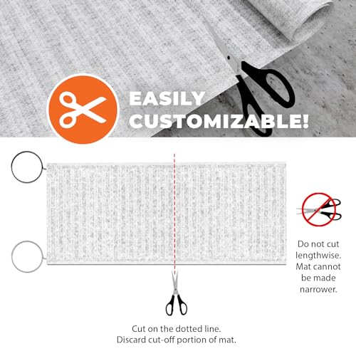 QuietWarmth Tile QWARMKITGDF Radiant Floor Heating Starter Kit Mat w/Programmable Thermostat for Tile, Stone, and Glued Flooring - Cuttable Mat Size 3’x10' 120Volt (Covers 30sf)