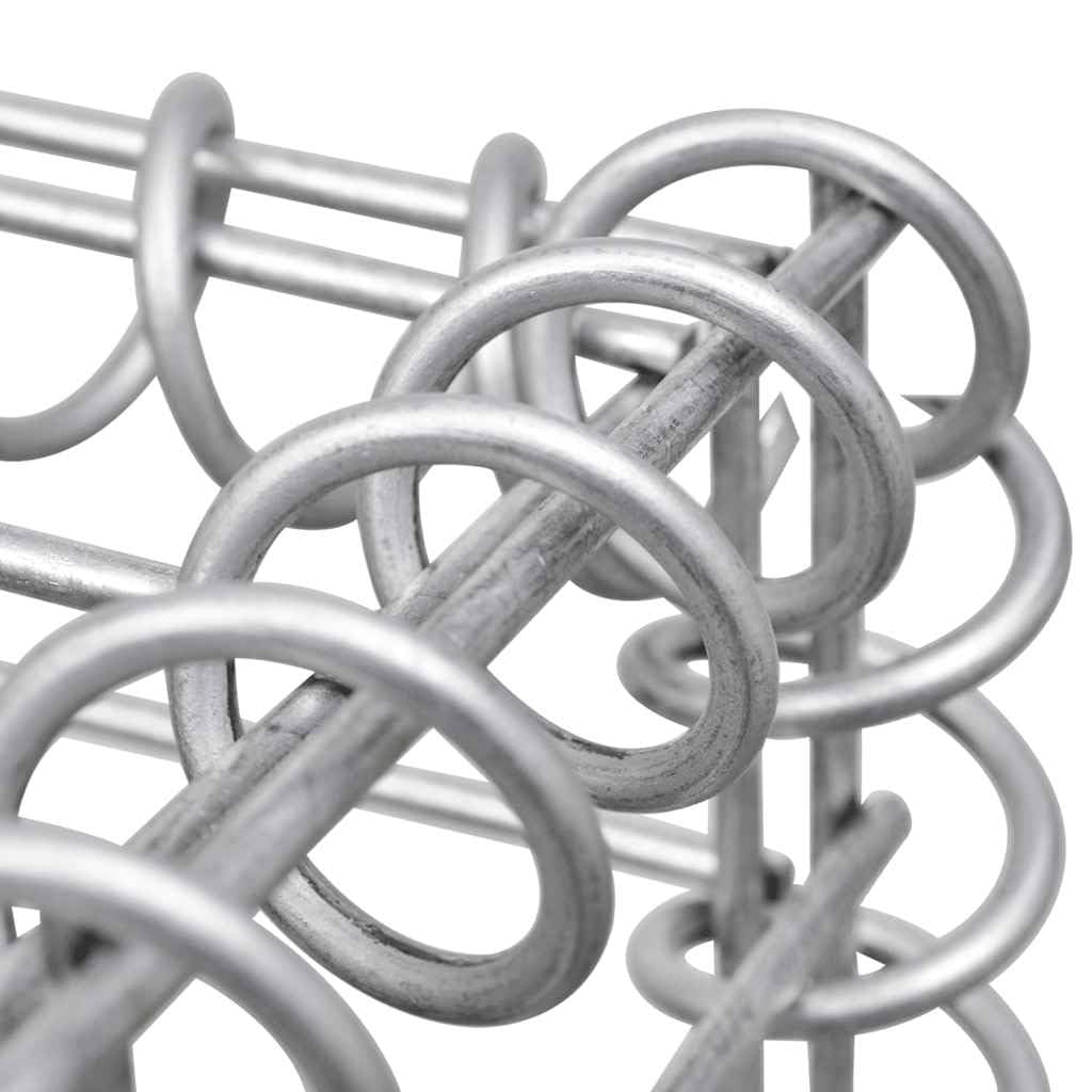Gabion Basket Galvanized Steel 47.2"x11.8"x39.4" Rustproof Metal Fence Mesh Panels Easy to Assemble Fence Kit for Garden Border Yard Edge Fencing Outdoor Use