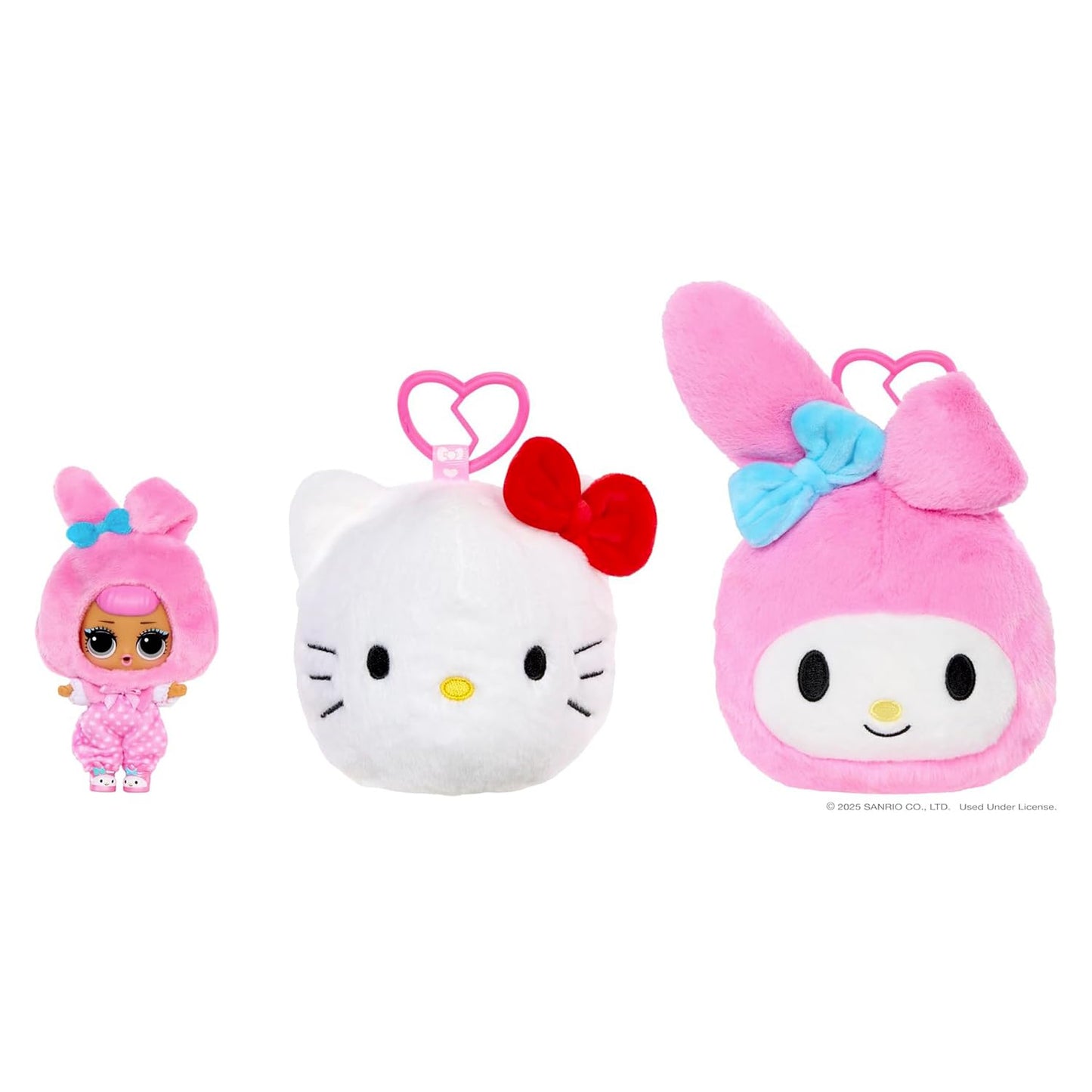 LOL Surprise Loves Hello Kitty and Friends Reversible Plush - Blind Plush with Matching Tot, Sanrio Characters, On-The-Go Play, 5 Surprises, 6 Adorable Styles!