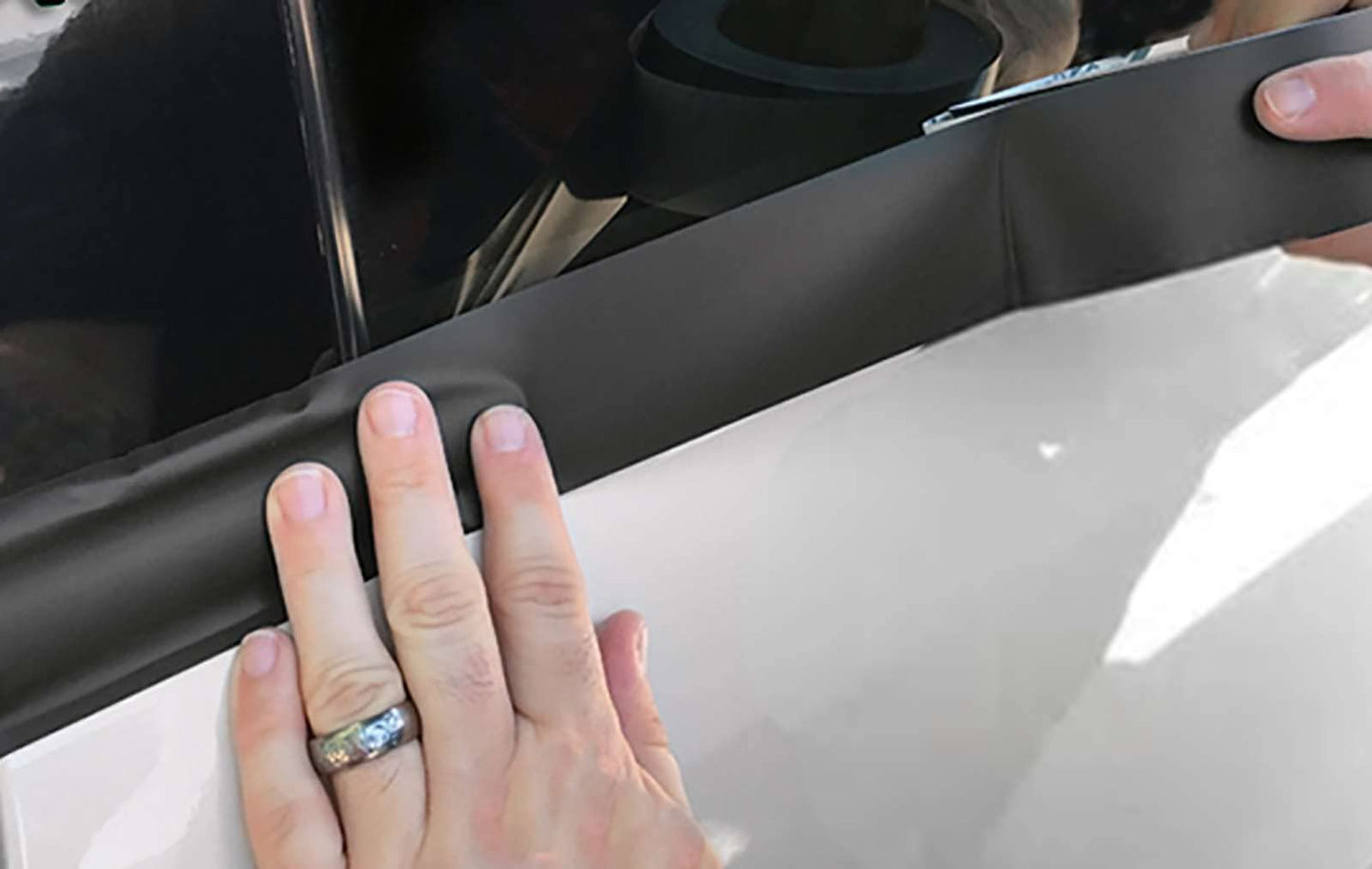4 inchesx75 Feet Gloss Black Vinyl Wrap Kit for Black Out Chrome Delete Window Trim Door Trim Made from Genuine 3M 2080 Film