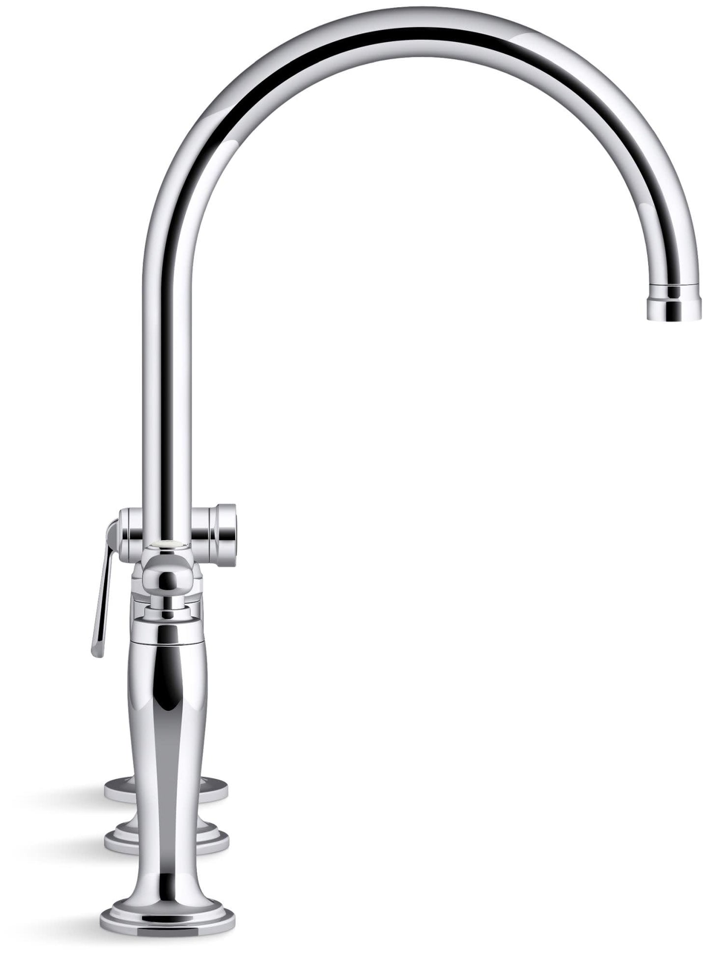 Kohler K28356-CP Edalyn by Studio McGee 1.5 GPM Widespread Bridge Kitchen Faucet - Includes Side Spray Polished Chrome