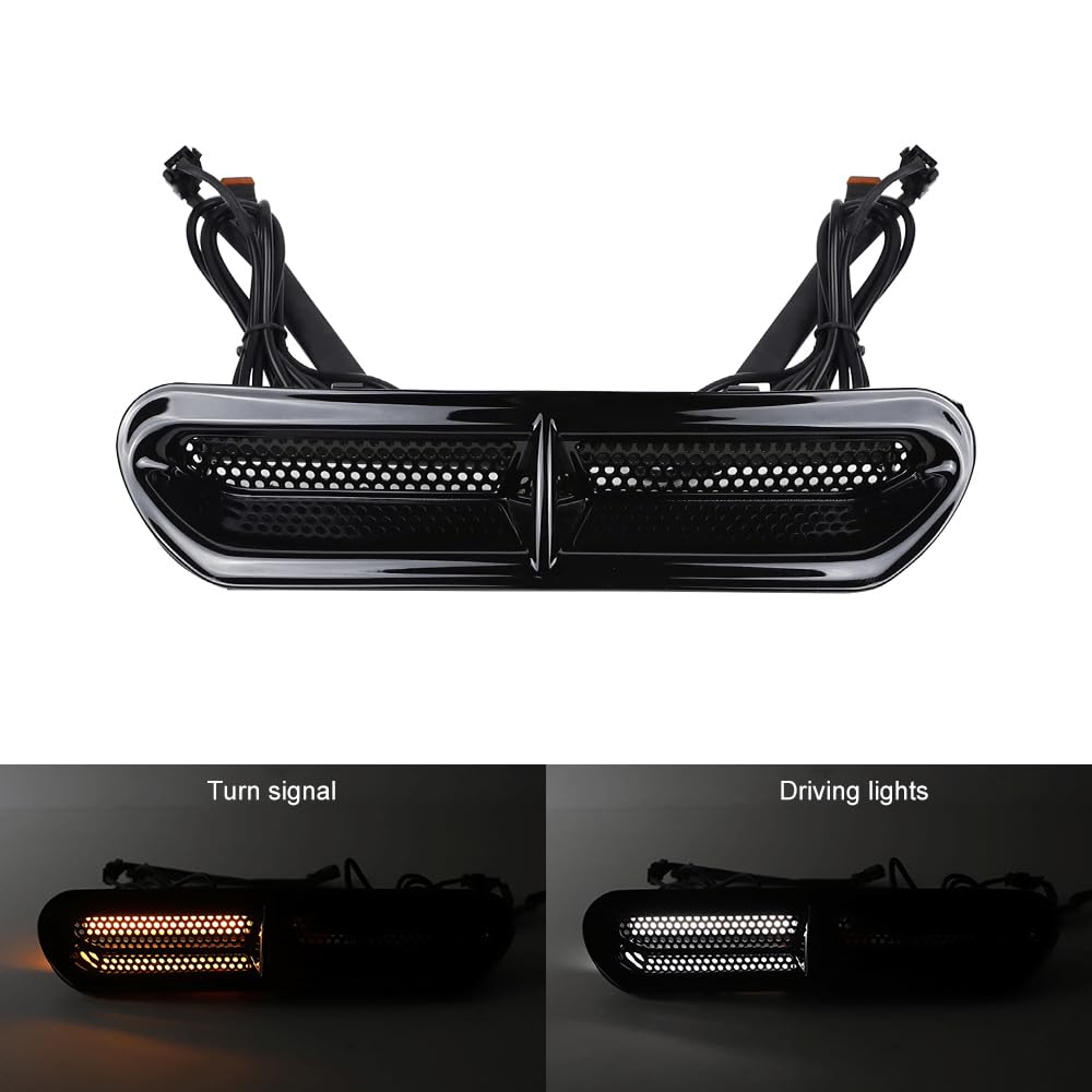 Eagle Lights Batwing LED Vent Insert (DRL/Turn Signal) - Black (Black)