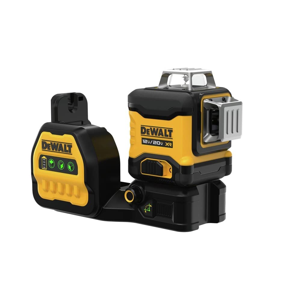 DEWALT 20V/12V MAX Laser Level Kit, 3 x 360, Green (DCLE34030G), Color Yellow