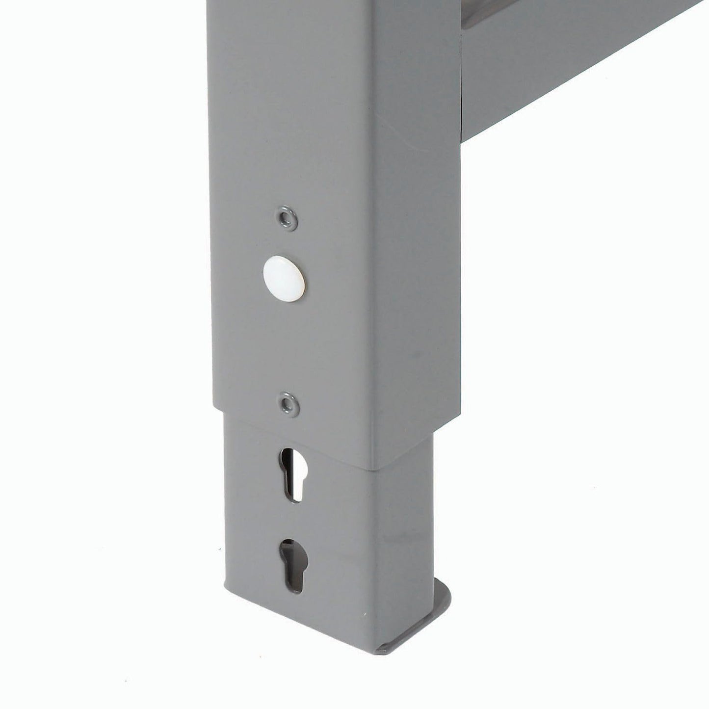 Global Industrial Adjustable Height Workbench C-Channel Leg, 2000 Lbs Capacity, 72"W x 36"D, 1-3/4" Maple Top Square Edge, Gray Frame, Industrial Workbench