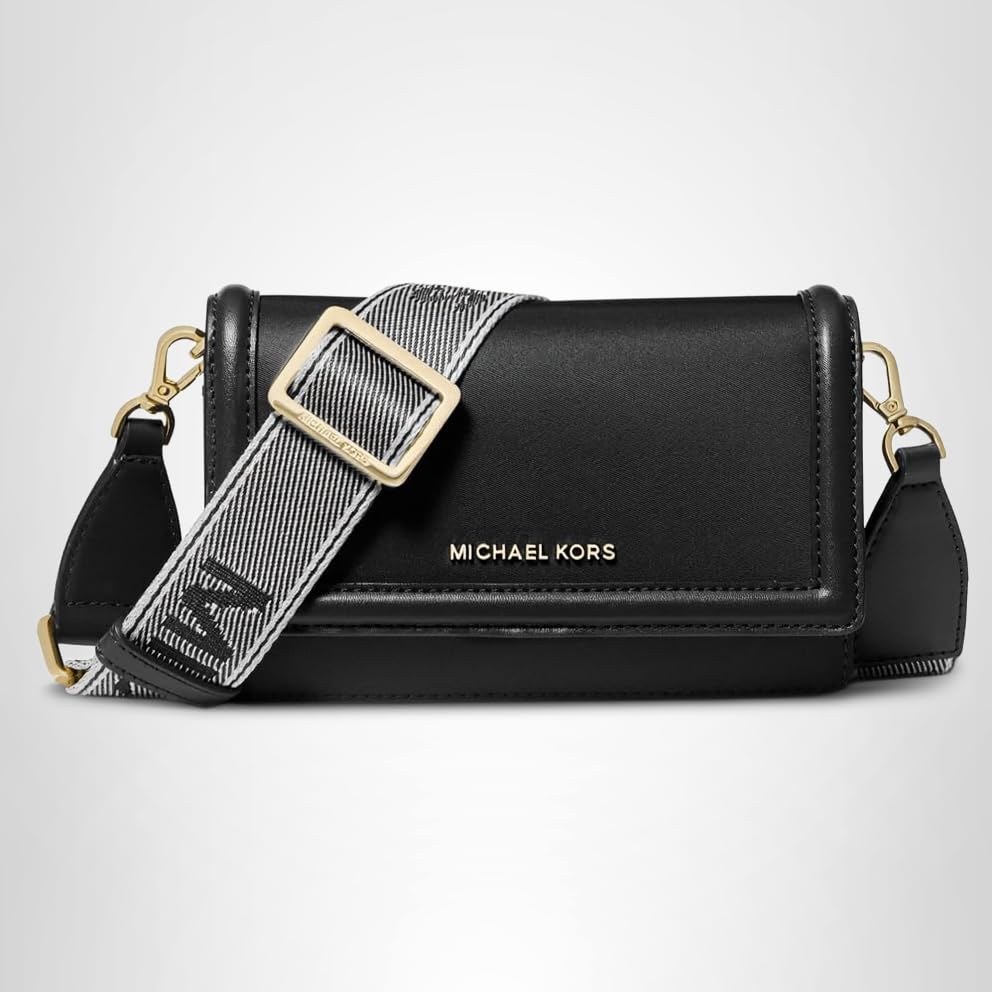 Michael Kors Jet Set Small Phone Crossbody Bag, Gold-Tone Hardware/Black