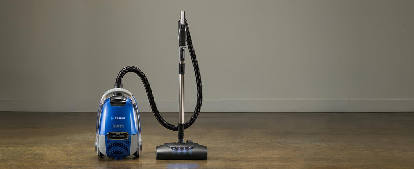 Prolux Phantom Canister Vacuum Cleaner with North American Prolux Power Nozzle, Lightweight, Powerful, H12 HEPA Filter Easy Suction Adjustment, Perfect for Quick and Efficient Cleaning
