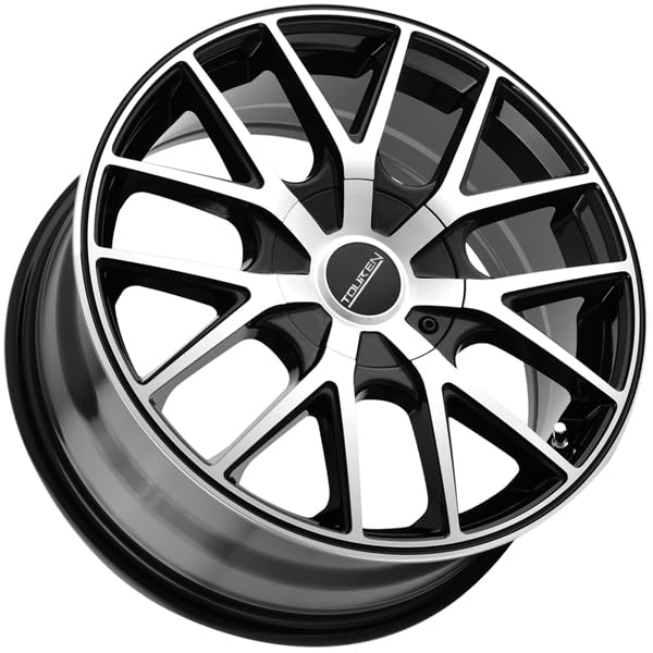 TR60 19x8.5, Bolt Pattern: 5x108/4.5, Offset: 40, BLACK/MACHINED FACE/BLACK RING, set of 1