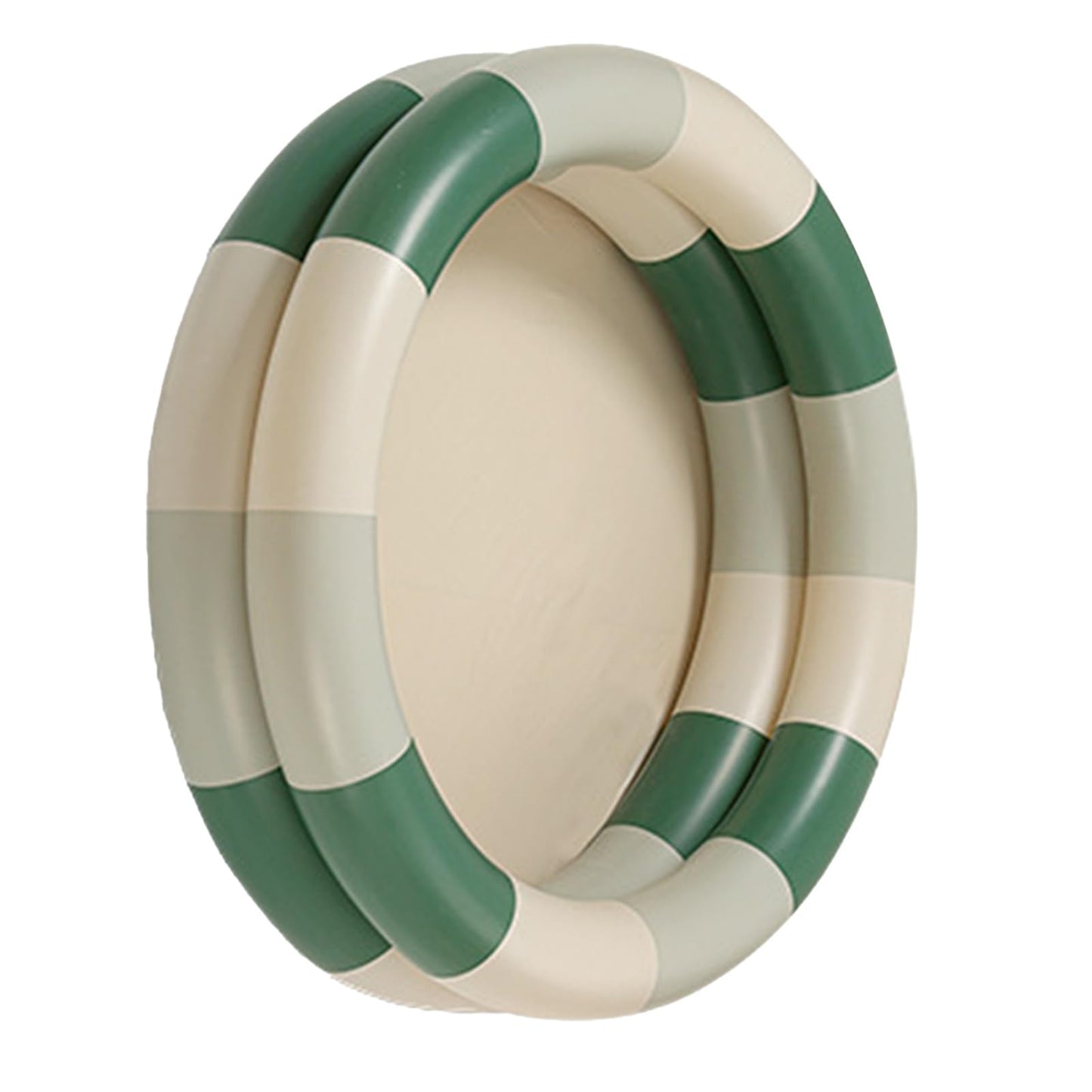 Inflatable Baby Retro Swimming Pool Family Cute Style Thickened Water Pool for Kids Indoor Outdoor Play (Green Stripe)