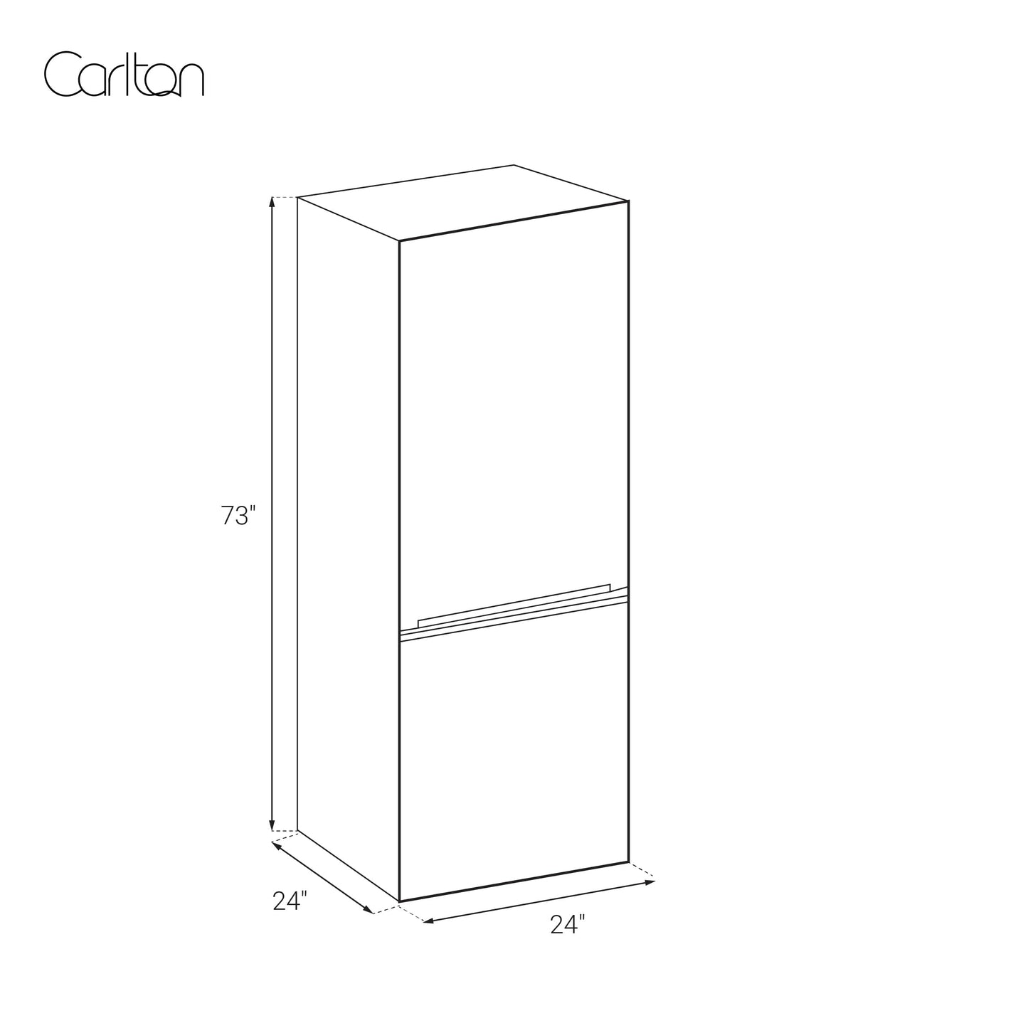 Carlton 10.5 cu. ft. Bottom Freezer Refrigerator with Adjustable Cooling Zones, Reversible Doors in Stainless Steel