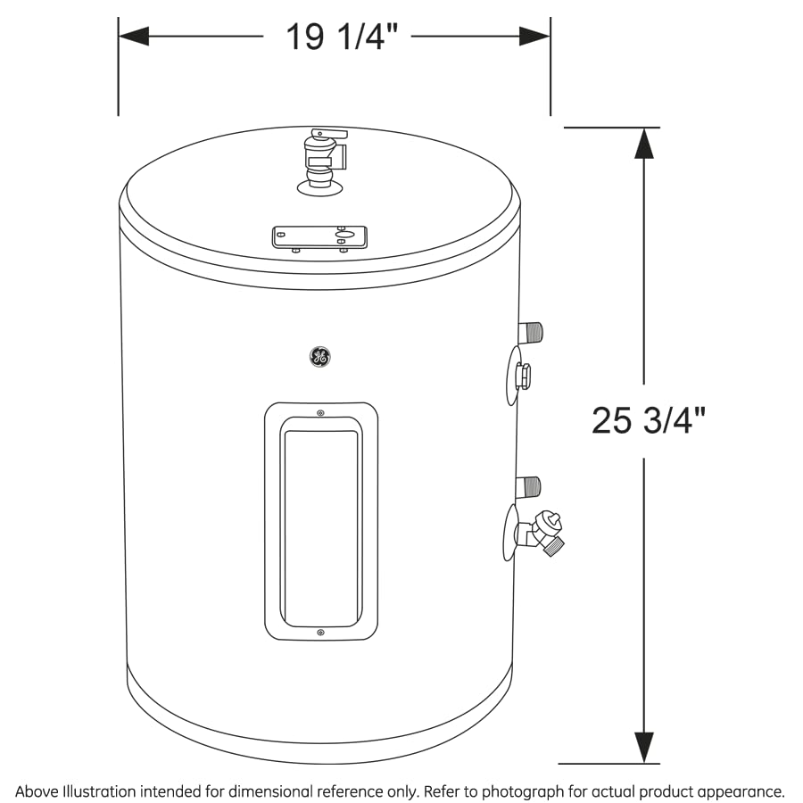 GE Appliances 18 Gallon Versatile Plug and Play Electric Water Heater with Adjustable Thermostat, Easily Installs Where You Want It, 120 Volt