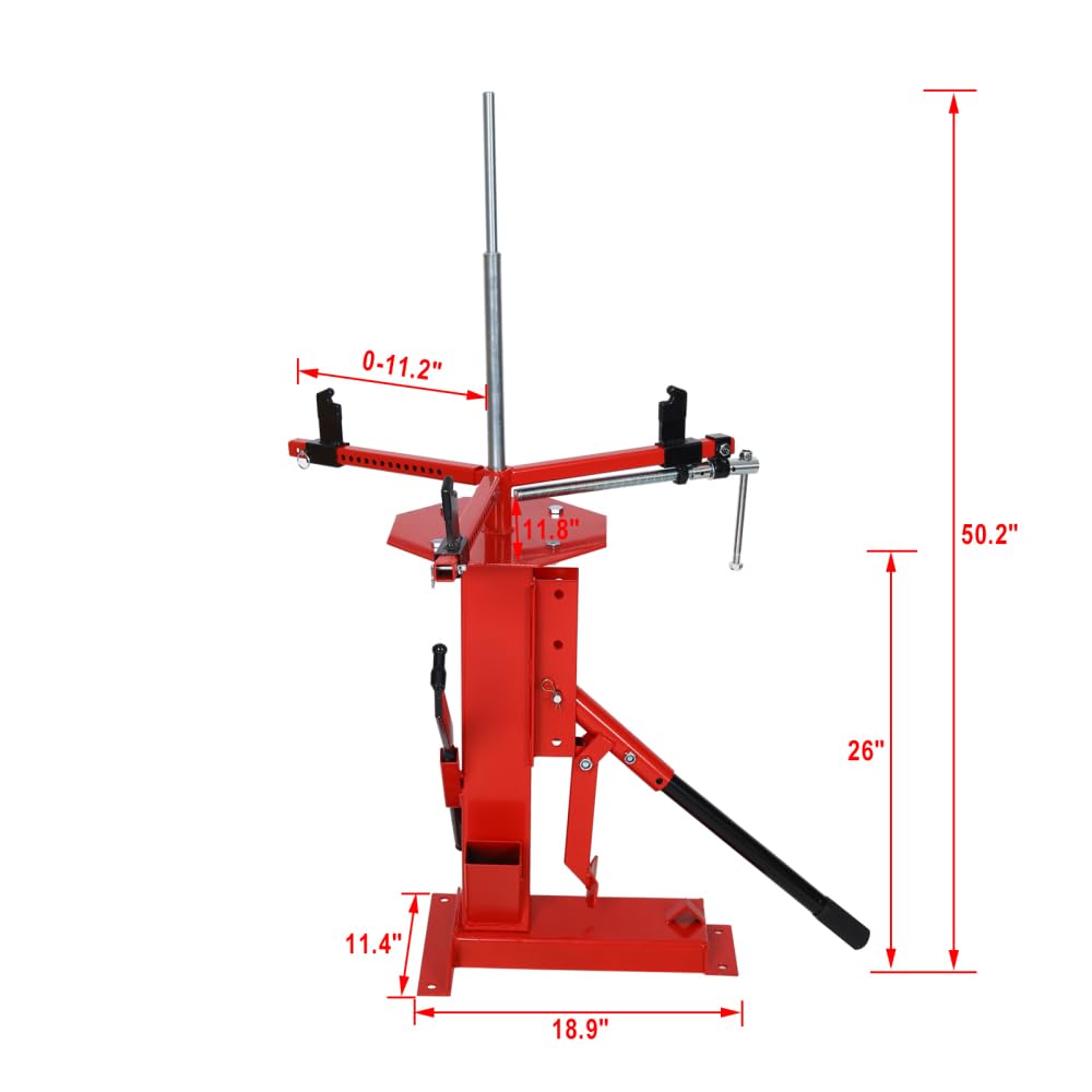 Homonova Manual Tire Changer, Portable Car, Truck, Motorcycle Tire Bead Breaker, Tire Mounting Machine, Fits 4" to 21", Heavy Duty, Easy Assembly, for Auto & ATV Use