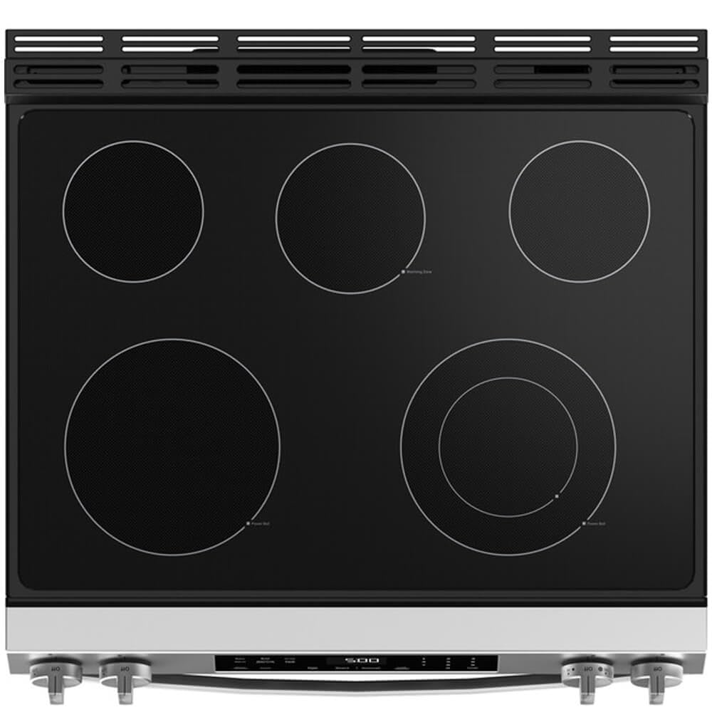 GE GRS500PVSS 30 in. 5 Burner Element Slide-in Electric Range in Stainless Steel with Crisp Mode
