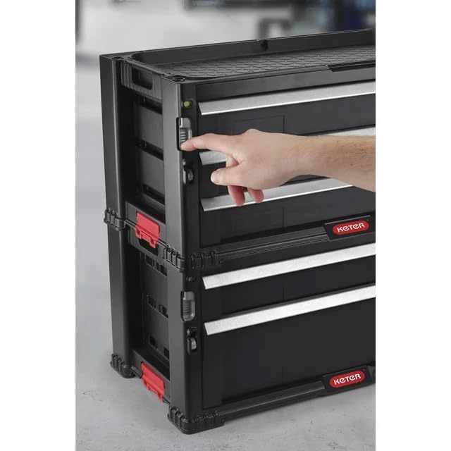 Keter Tool Trolley with 3 Drawers 59 x 29 x 26 cm