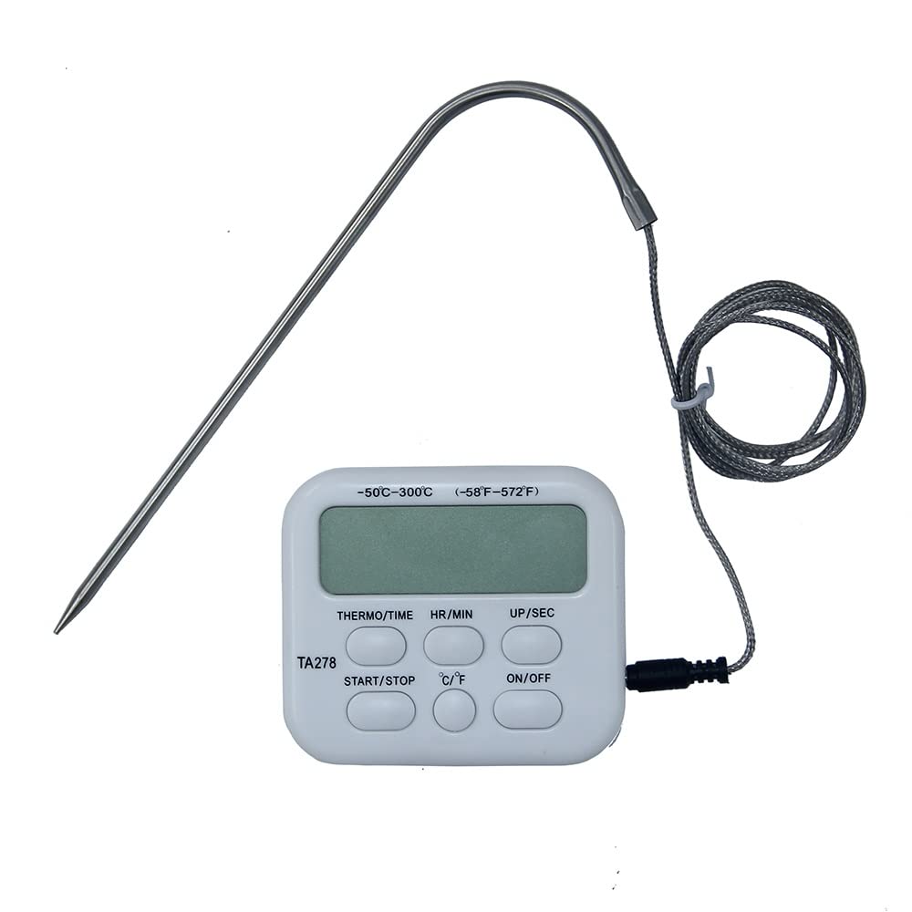 BERHUTJ Digital Kitchen Thermometer Stainless Steel Probe Meat BBQ Food Temperature Barbecue Cooking Tools