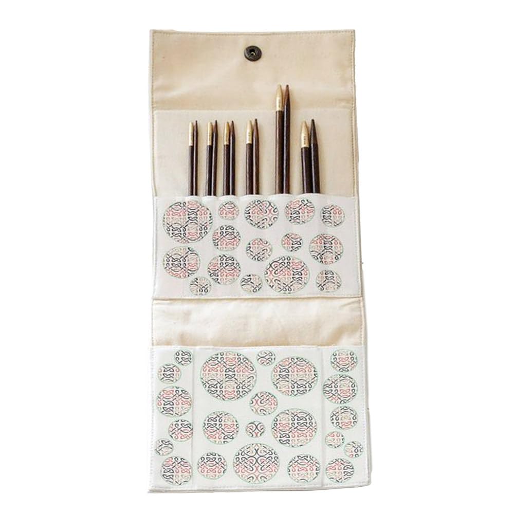 Pony Belle Laurel 360 Swirl Interchangeable Circular Knitting Needle Tips, 3.25–6.00 mm, Brown, 1 Set
