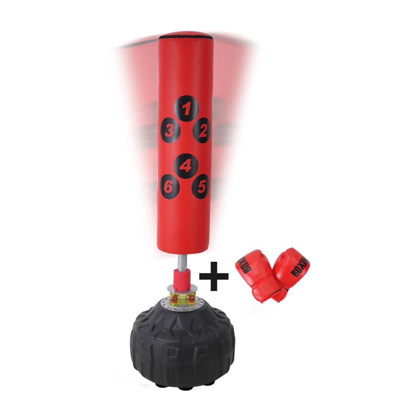 GarveeLife Punching Bag with Stand - 70 in, 203 LBS Load Bearing, with Base, Freestanding Heavy Boxing Bag for Adults and Youth