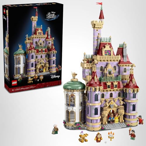 LEGO Disney Princess Beauty and The Beast Castle Building Set - Room Decor for Women & Men, Ages 18+ - Model Building Kit for Adults - Book Shelf Display - Gift for Disney Fans - 43263