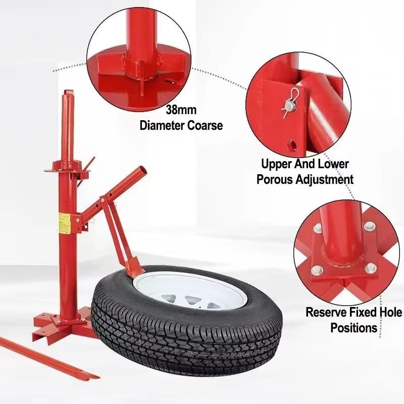 Wlikoci Manual Car Motorcycle Tire Repair Machine, 500mm Tyre Changer Wheel Mount Breaker Tyre Changer, for Bike Motorbike Go Kart