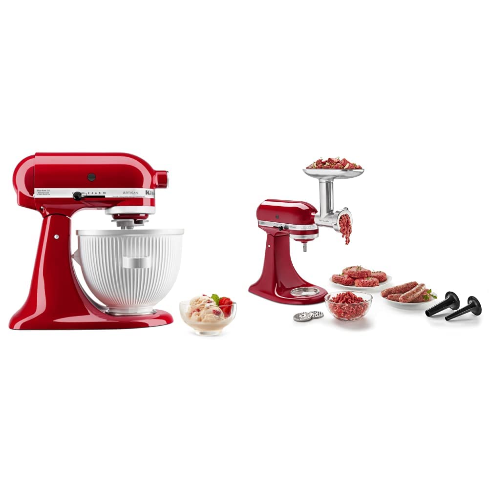 KitchenAid Ice Cream Maker and Food Grinder Attachments for Stand Mixers