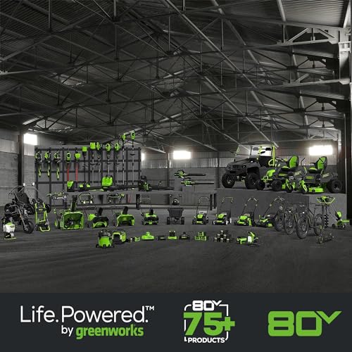 Greenworks 80V 25" Brushless Cordless (Self-Propelled) Dual Blade Lawn Mower (LED Headlight + Aluminum Handles), 4.0Ah Battery and Rapid Charger Included