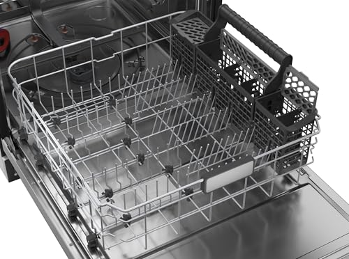 Sharp SDW6726MS 24-inch Stainless Steel Dishwasher, 47 dB Library Quiet, Third Rack, Power Wash Sprayer, 12 Place Settings,