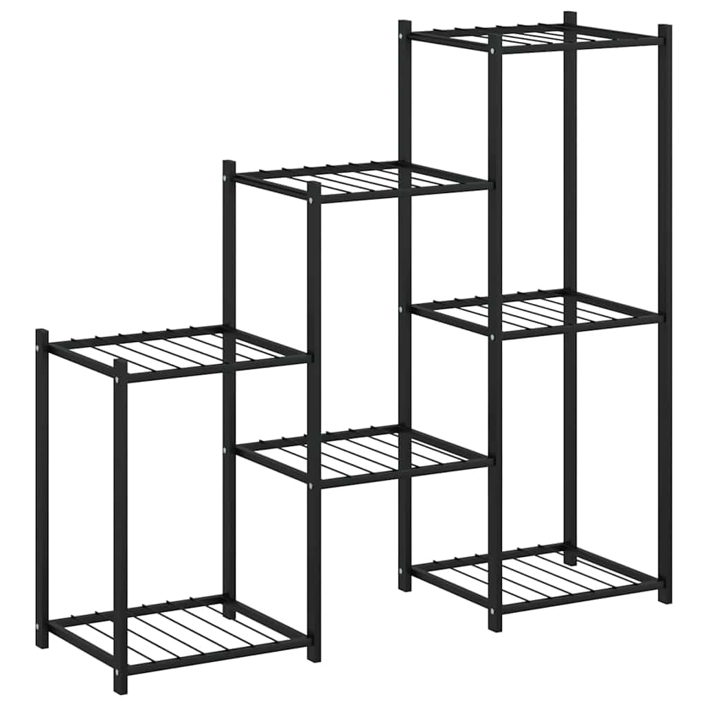 FMPGJLYH 5-Tier Metal Flower Stand, Indoor Outdoor Plant Shelf for Corner, Black Iron Display Rack for Living Room Balcony, Modern Multi-Tiered Succulent Organizer