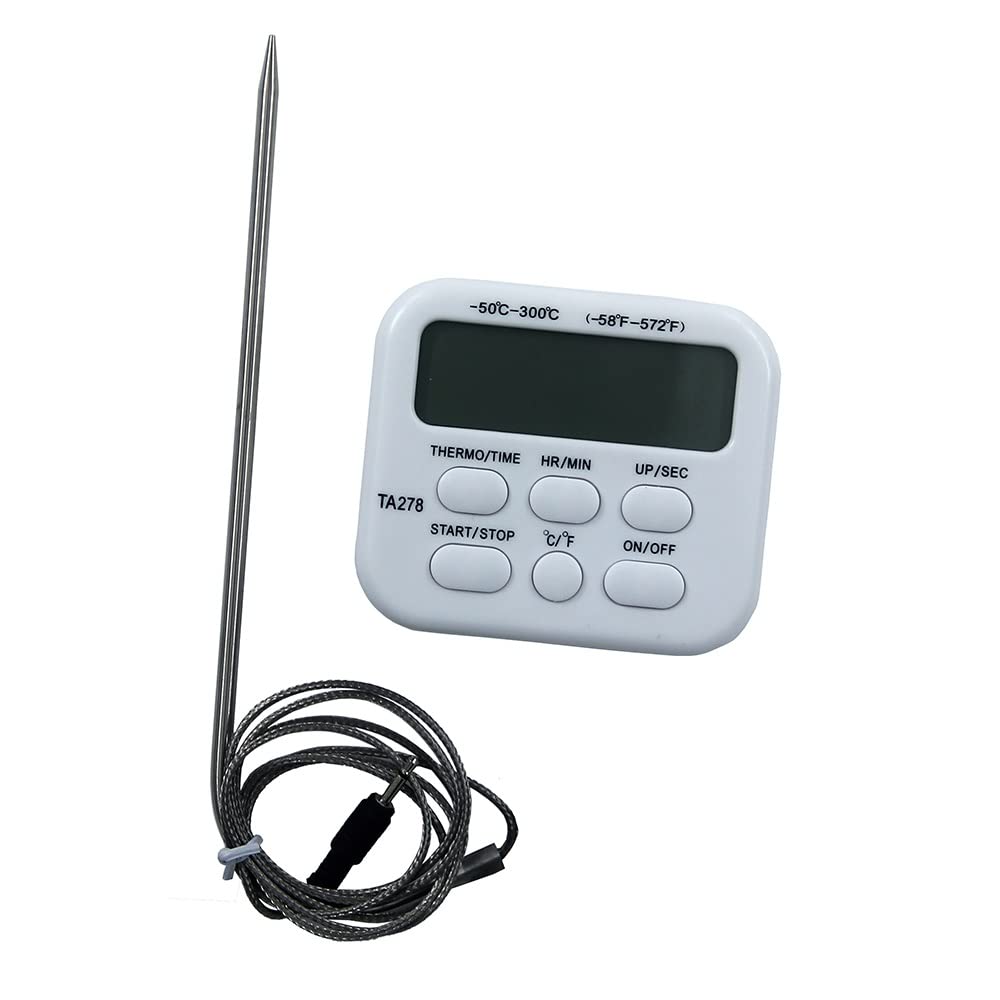 BERHUTJ Digital Kitchen Thermometer Stainless Steel Probe Meat BBQ Food Temperature Barbecue Cooking Tools
