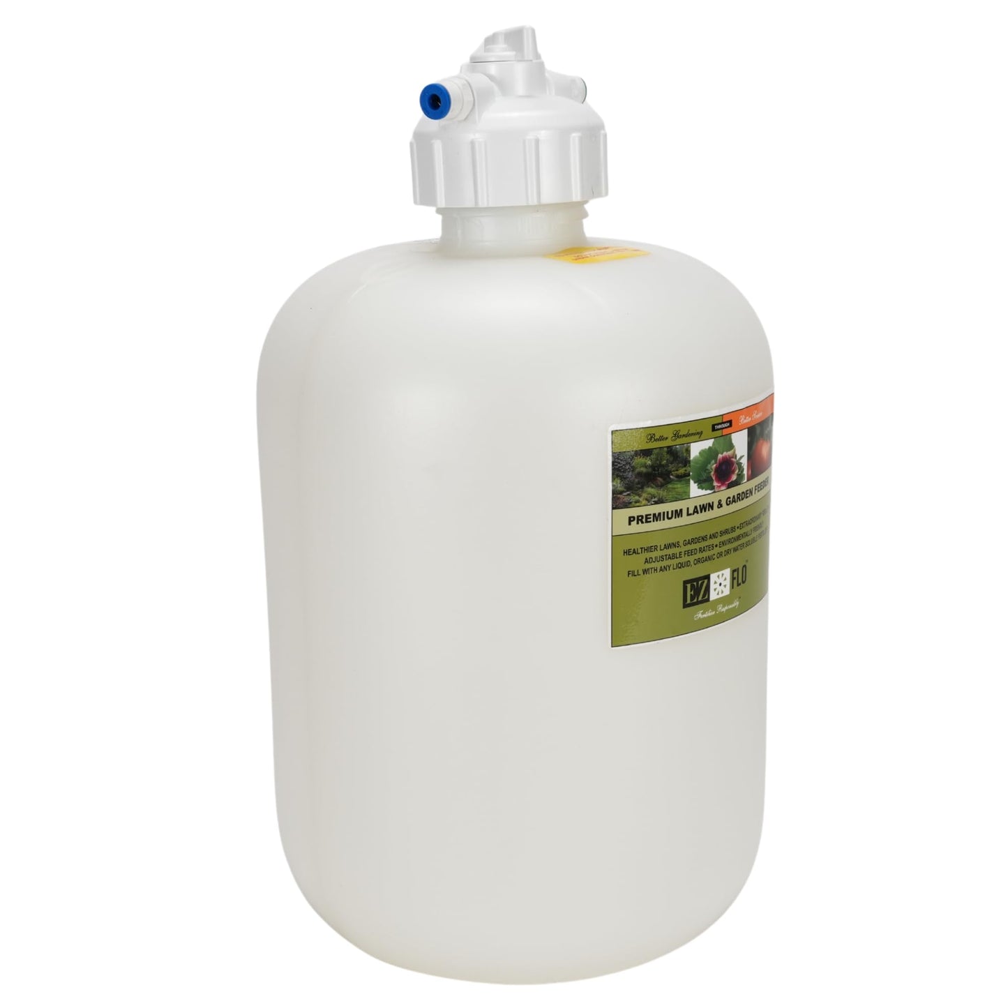 EZ-FLO 2.5‑Gallon Fertilizer Injector | Hose‑Bib & Drip Feeder with Inline Hose Fertilizer Feeder, Covers up to 20 000 sq ft | for On/Off Pressure Only | EZ 2020-HB