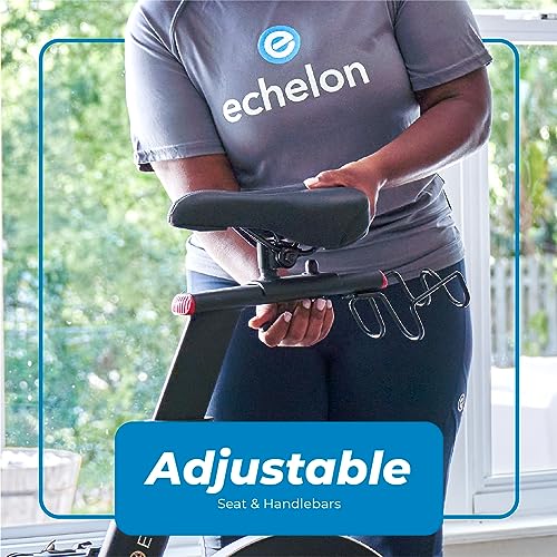 Echelon Smart Connect Fitness Bike, 30-Day Free Echelon Membership, Easy Storage, Small Spaces, Cushioned Seat, Solid Design, HIIT, Top Instructors, 32 Resistance Levels, Bluetooth, EX5