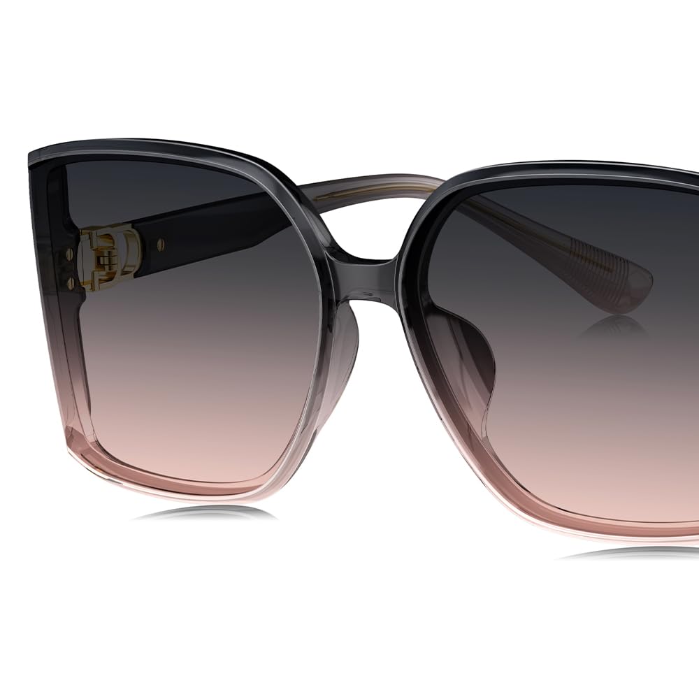 BOLON Women Square Oversized Wrap-around Trendy Sunglasses BL5083 Westminster 59mm, Exclusive Eyewear Brand of EssilorLuxottica