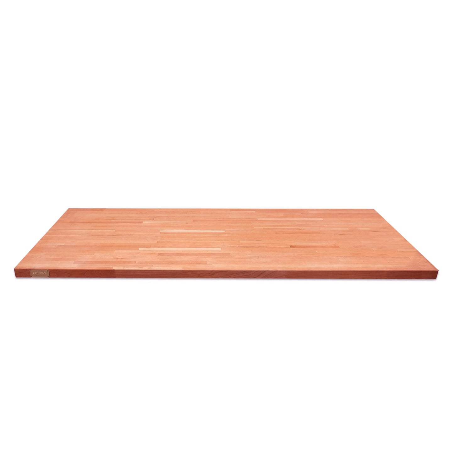 CONSDAN Butcher Block Counter Top, USA Grown Cherry Solid Hardwood Countertop, Wood Slabs for Kitchen, Reversible, Both Side Polished, Prefinished with Food-safe Oil, 1.5" Thickness, 48" L x 25" W