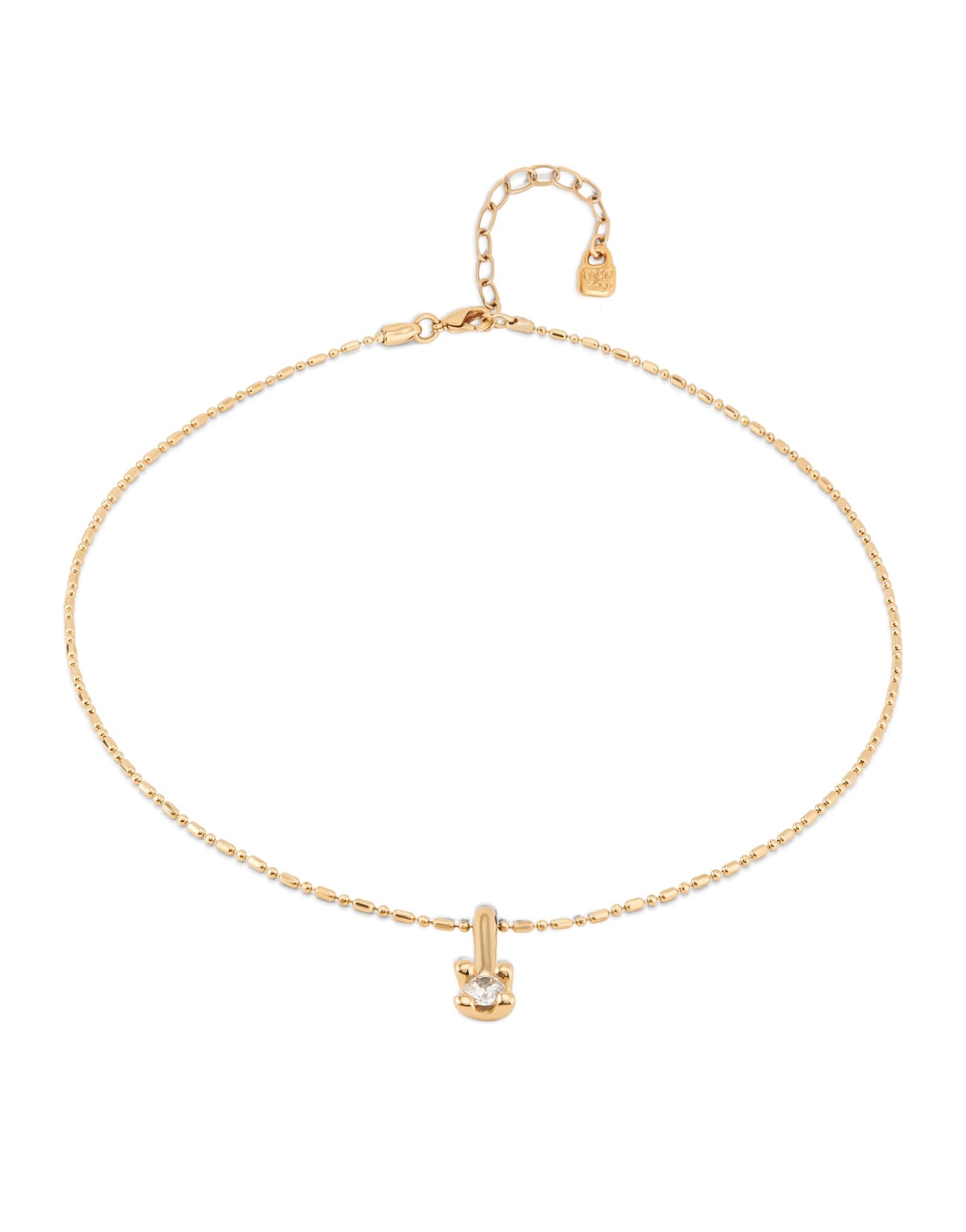 Uno de 50 Divine Cubic Zirconia Necklace & Crystal Stud Earrings Set, 18K Gold-Plated Jewelry Bundle
